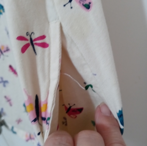 Hanna Andersson Girls 6-7 Sleeveless Butterfly Dragonfly Dress Ruffle Collar - Picture 5 of 6